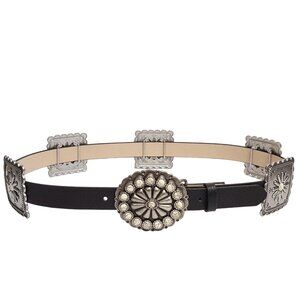 Western Concho Belt in man-made, vegan, animal friendly, cruelty free leatherett